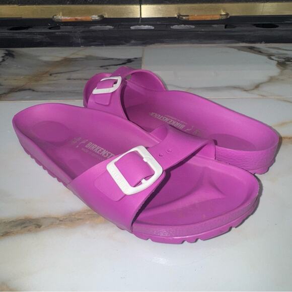 Birkenstock Women’s Madrid Essential Eva Magenta Sandals Slides Size 40 Coastal - Picture 2 of 8